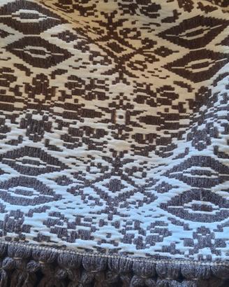 coperta tessuta a mano con telaio artigianale