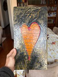 Quadro Luigi Recchi - Astratto Materico "Cuore"