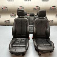 Set sedili in pelle nera cucitura rossa bmw f20 20
