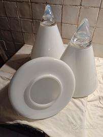 Giusto Toso per LEUCOS, lampade in vetro di MURANO