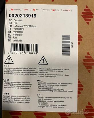Estrattore Saunier Duval Hermann cod 0020213919