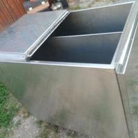 Carrello acciaio inox professionale con 4 ruote
