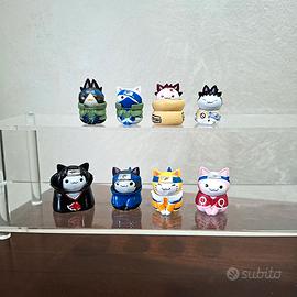 naruto action figure gatti set completo 8 gashapon