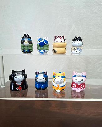 naruto action figure gatti set completo 8 gashapon