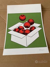 Vanni Viviani MELE serigrafia su carta, cm 28,5x21