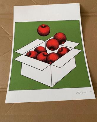 Vanni Viviani MELE serigrafia su carta, cm 28,5x21