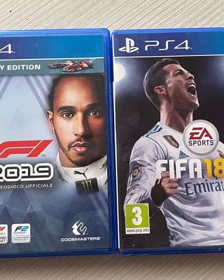 Videogiochi ps4: F1 2019, Fifa 18