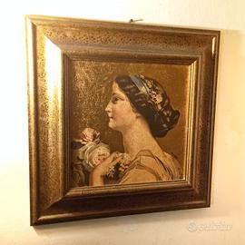 Rara tecnica mista fondo oro 