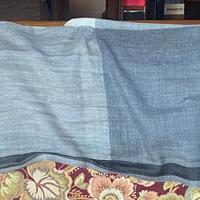 sciarpa grigia e bianca, 100% cashmere