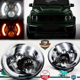 FARI LED per Mercedes Classe G 6500K Angel Eyes
