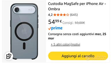 Cover originale apple iphone 17 air nuova
