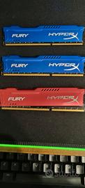 Ram HyperX Fury 3 banchi DDR3 