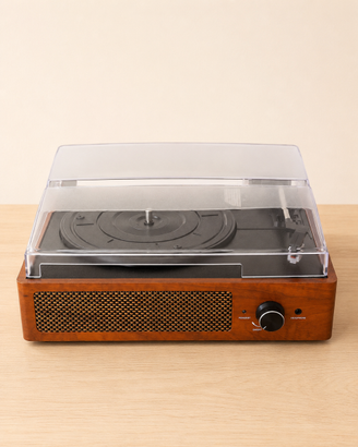 Giradischi vintage effetto legno Bluetooth