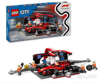 LEGO City Pit Stop e Meccanici con Monoposto Ferra