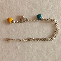 Bracciale bambina con cuori e stelle