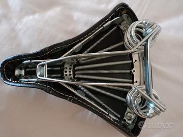 Sella Vintage Montegrappa In Vero Cuoio - Modello 1990 Oxford Club Nero | Doppia Molla Antiurto - Foto 2