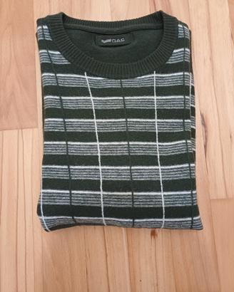 Maglione GAS Vintage Unisex - Verde Scuro taglia M