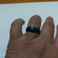 Anello in tungsteno misura 10 colore blu