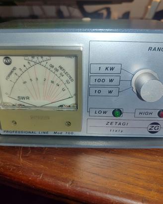 Rosmetro Wattmetro Zetagi 700  1.5-30/100-500 Mhz