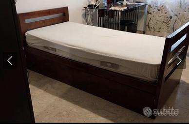 Divano Letto noce massello con letto estraibile