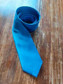 Cravatta uomo blu cobalto