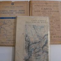 Lotto carte turistiche Cervino Ortles Monte Rosa