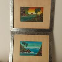 quadri con cornice argentata con mare