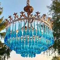Lampadario in vetro di Murano stile Venini 