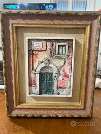 Quadro in rilievo “Via delle Vergini”  Battelli