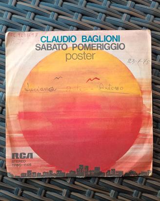 vinile 45 giri Baglioni