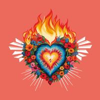 Stampa cuore sacro disponibile in più colori