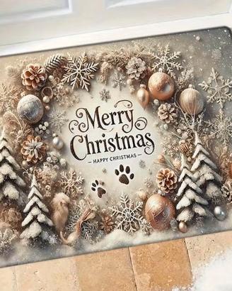 Tappeto Zerbino Natale 60x40 cm tappetino ingresso