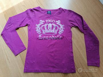 T-shirt manica lunga Lonsdale da bambina 8-10A