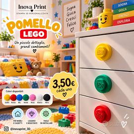 6 pomelli stile lego