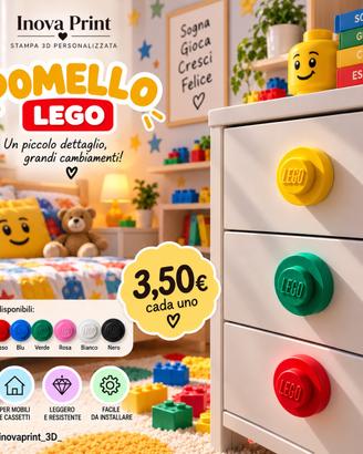 6 pomelli stile lego