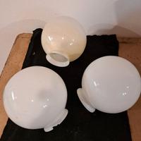 Globi in vetro opalino sottile per lampade