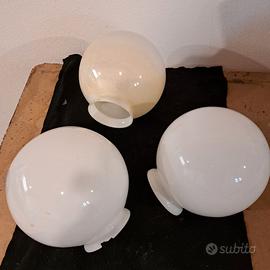 Globi in vetro opalino sottile per lampade