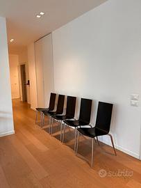 8 sedie nere Olly Tango di Philippe Starck, Driade