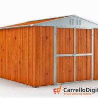 Casetta in lamiera da giardino 327x269 fin legno