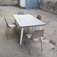 tavolo allungabile plastica con sedia 