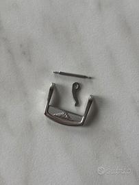Lotto di 2 Fibbie Longines 16mm Argento