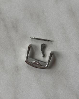 Lotto di 2 Fibbie Longines 16mm Argento
