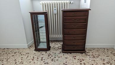 Cassettiera e vetrinetta