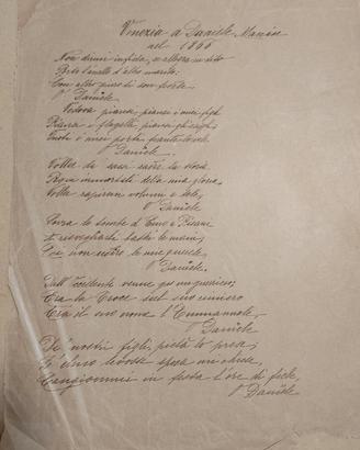 Manoscritto Daniele Manin 1866