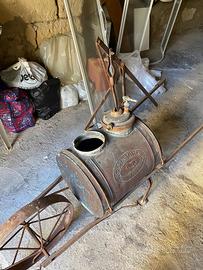 Carriola in ferro e rame