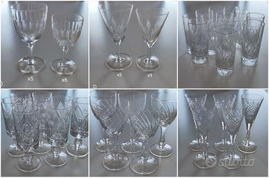  bicchieri di cristallo set
