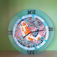 Orologio resina epossidica mosaico