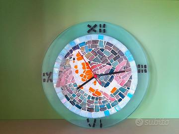 Orologio resina epossidica mosaico