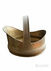 Secchio vintage ottone rame