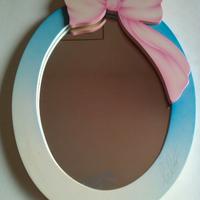 Specchio da parete per bambine in legno dipinto